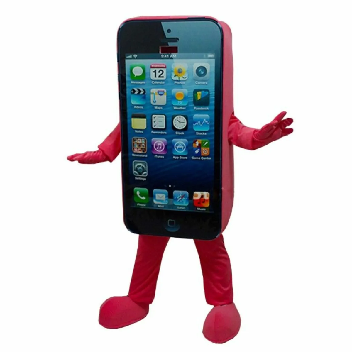 Red Apple Phone Mascot Costume - Image 1