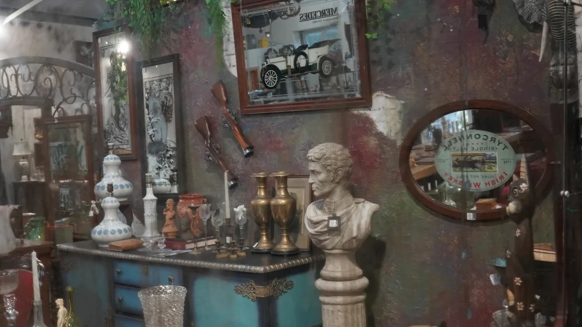 Large Antique Wall Mirror - Image 3
