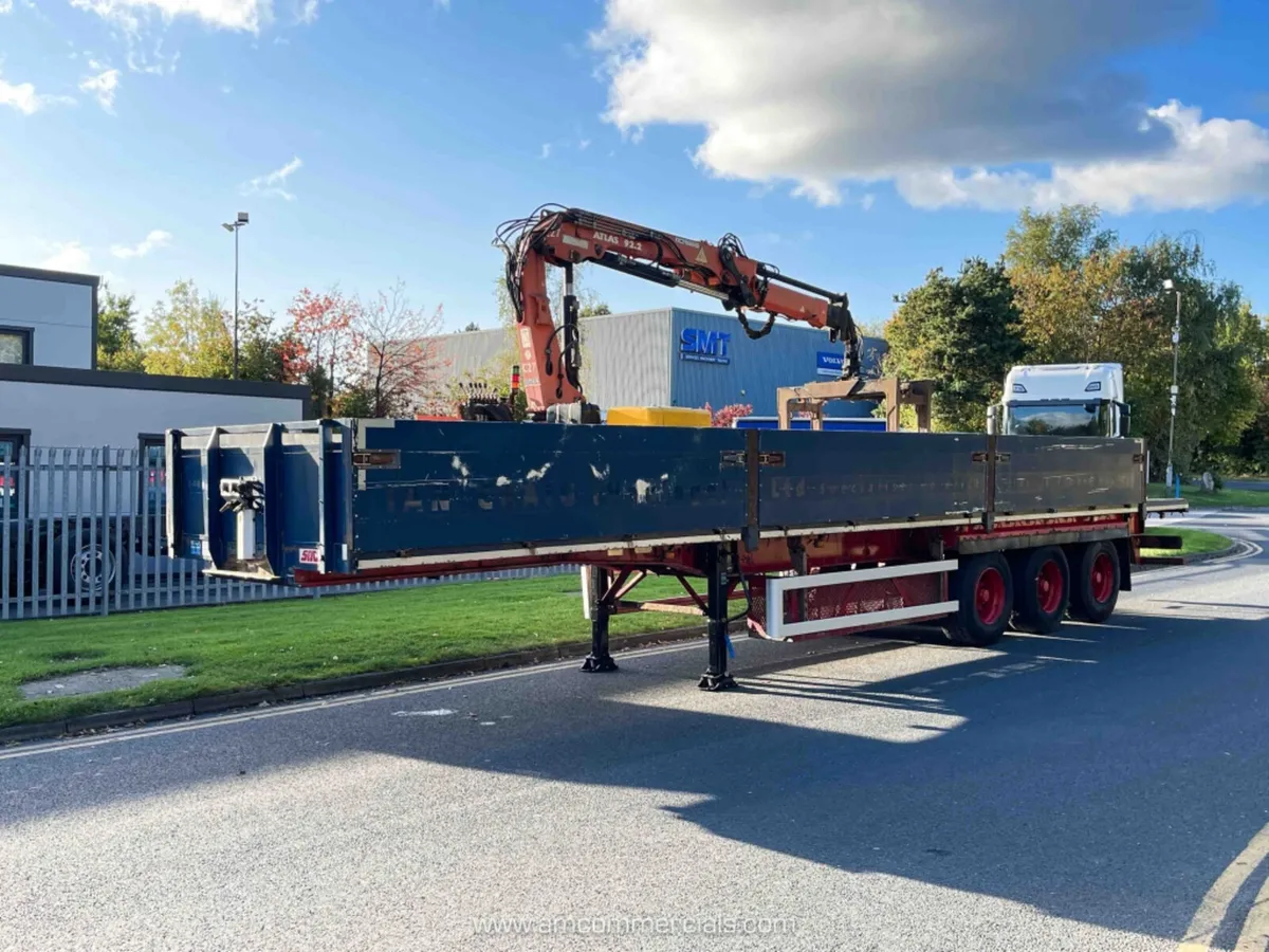 2015 SDC 12.6M DROPSIDE FLATBED BRICK GRAB TRAILER - Image 3