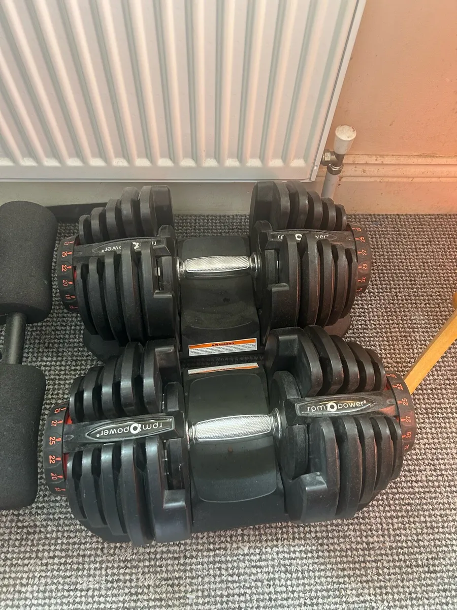 40kg adjustable dumbbells and adjustable bench - Image 1