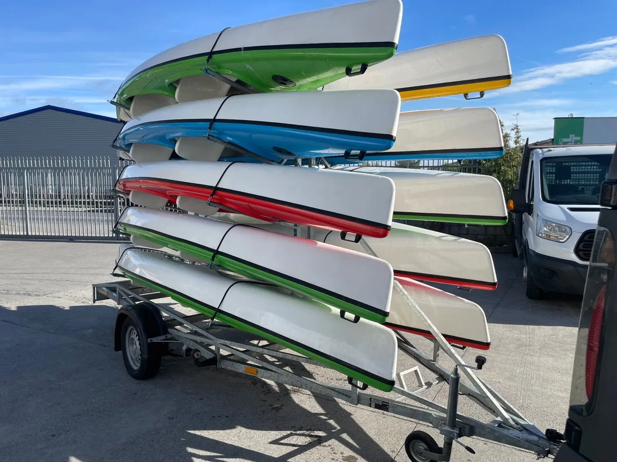 New double Kayaks on trailer for sale - Image 1