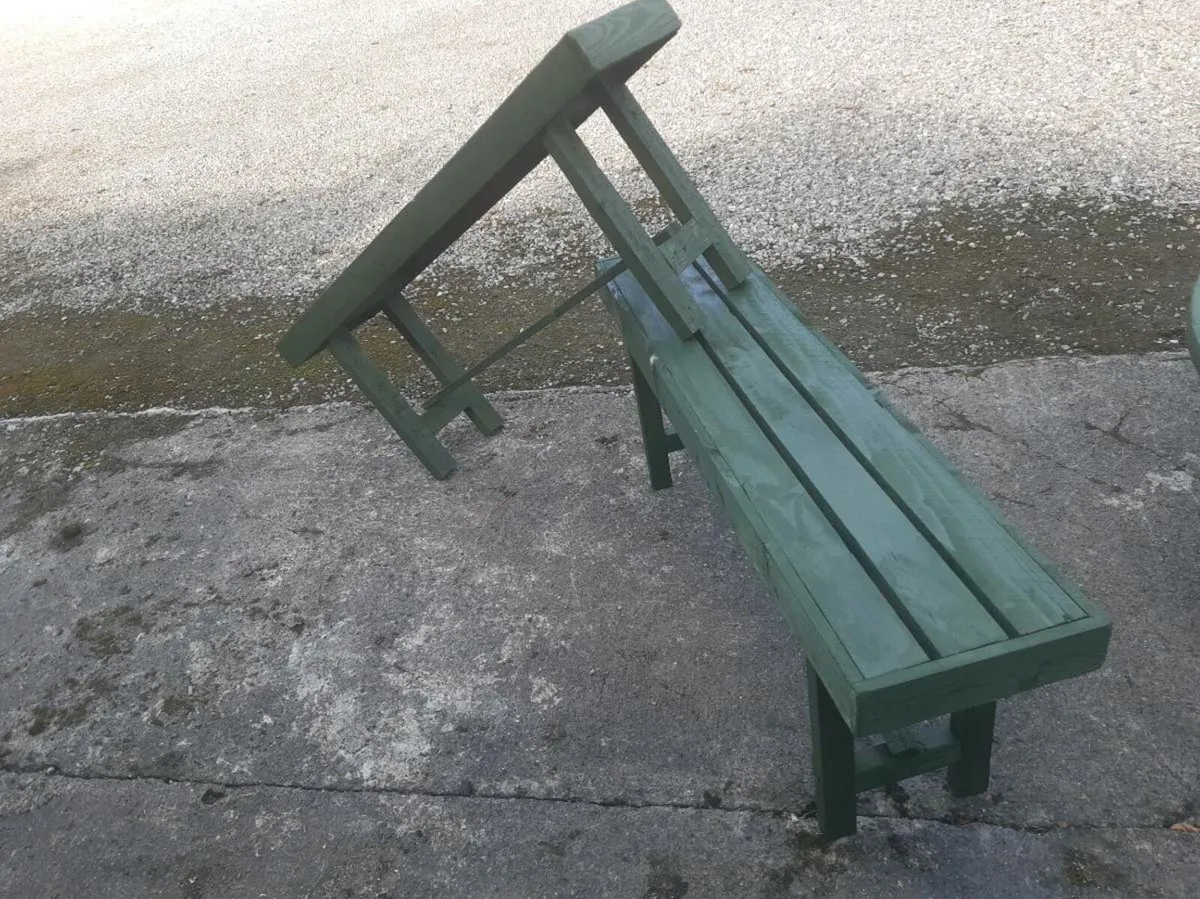 Garden or patio Spool Table and benches - Image 4
