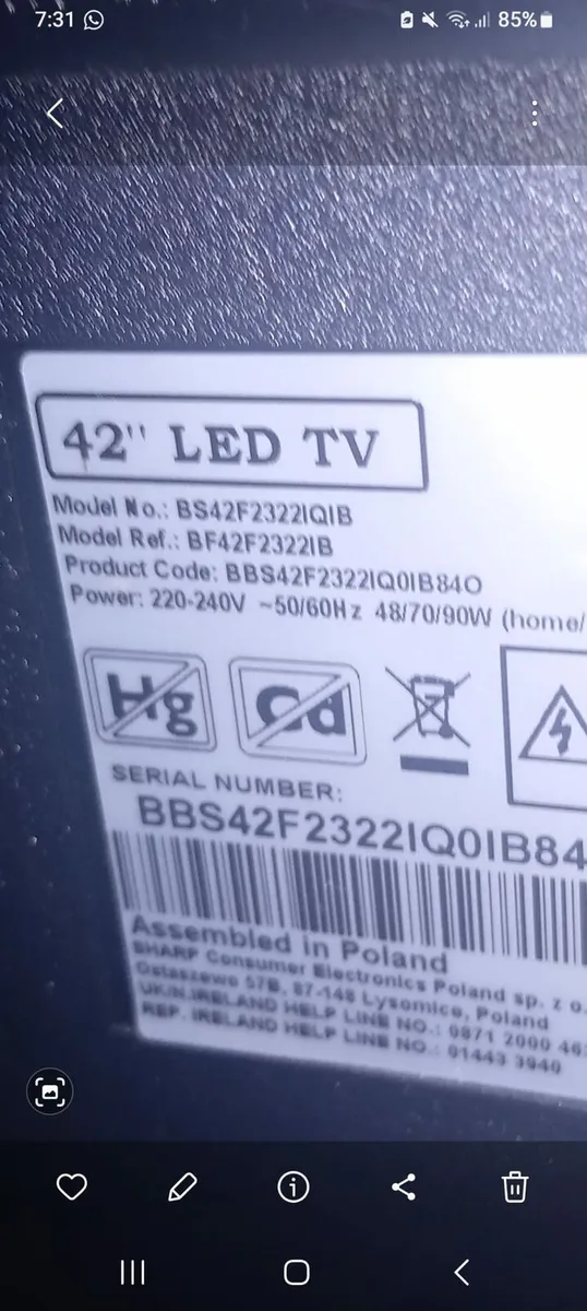 Blaupunkt 42 inch FHD smart tv for sale in Co. Dublin for €200 on DoneDeal