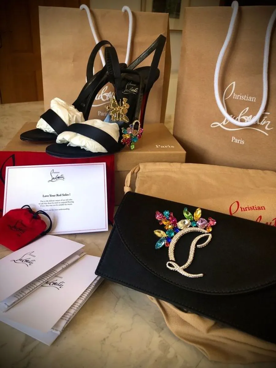 Christian louboutin Heels and Clutch Bag for sale in Co. Carlow for 800 on DoneDeal