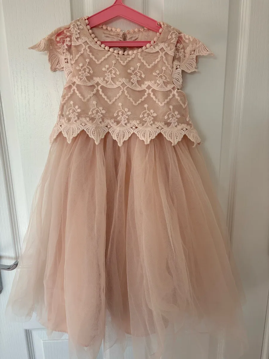 Angel & Rocket Pink Lucy Lace Dress - Image 1