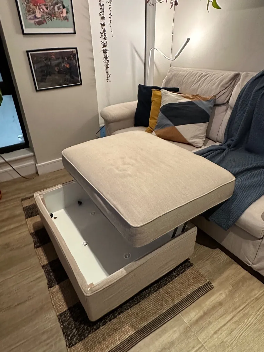 Sofa Bed + Footstool with Storage for sale in Co. Dublin for €500 on