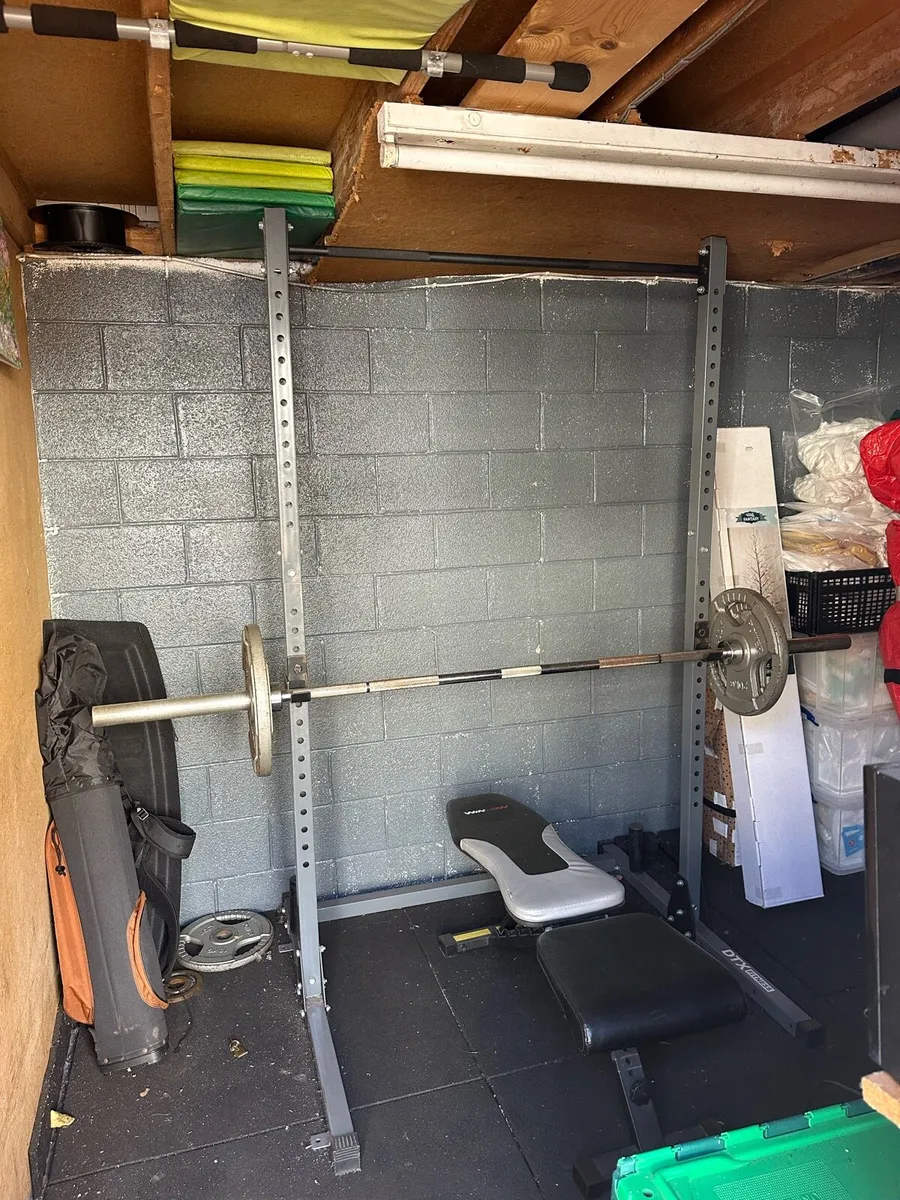 DTX fitness squat rack power cage with pull up bar for sale in Co. Dublin for 100 on DoneDeal