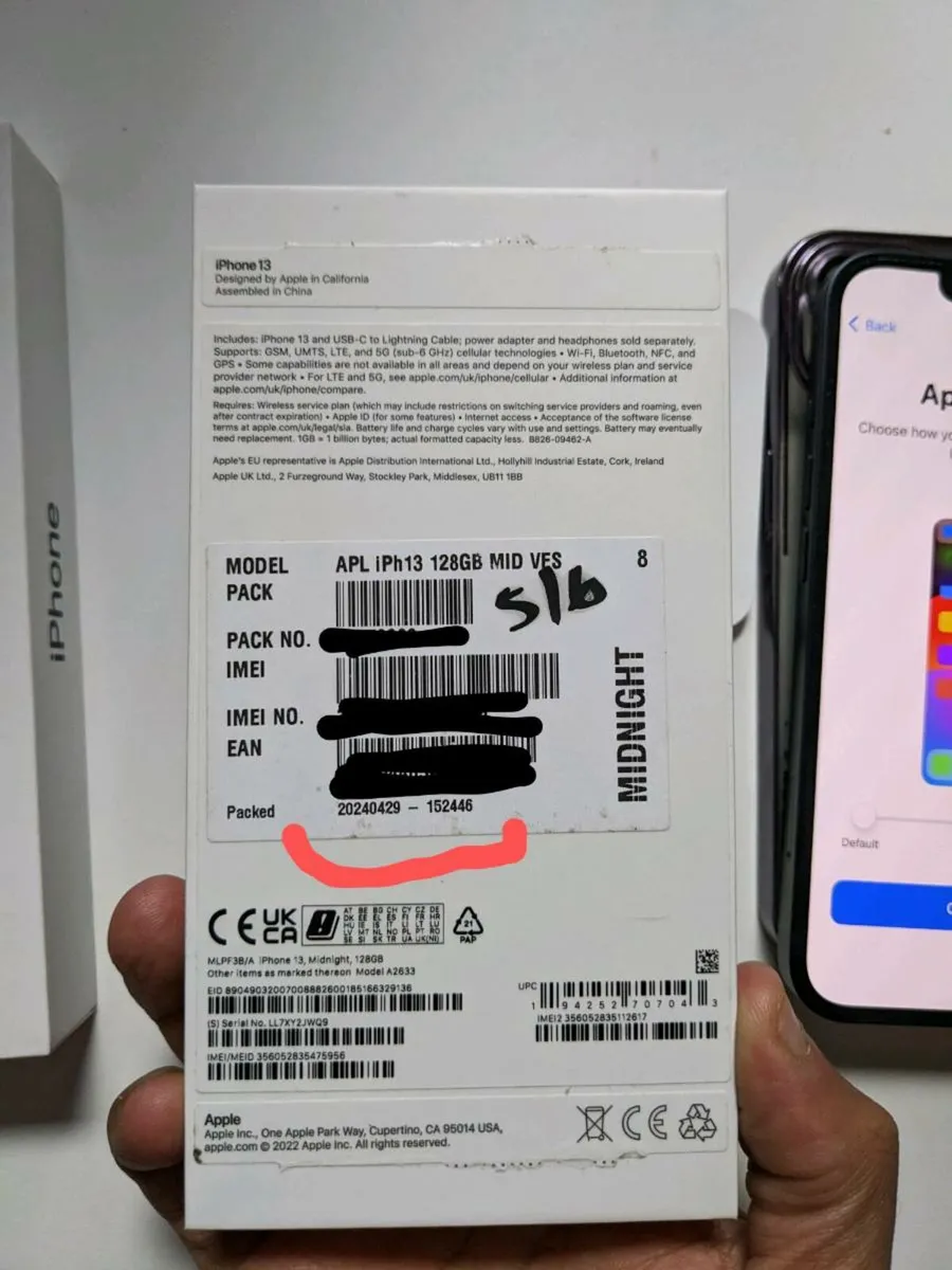 iPhone 13 128 GB, Midnight, barely used for sale in Co. Cork for €390