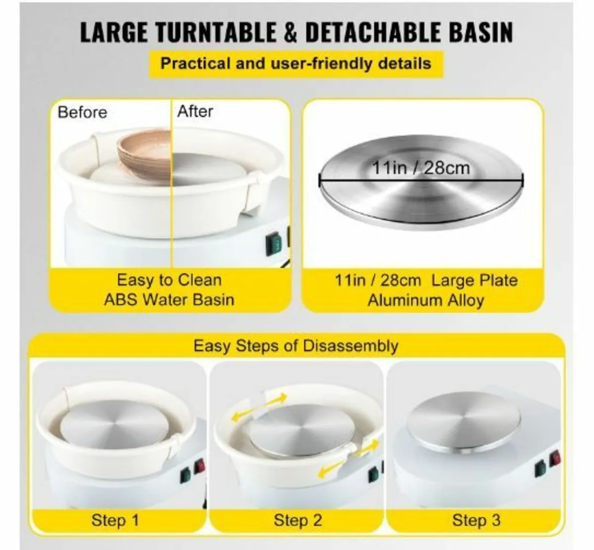 Pottery Wheel, 11in Ceramic Wheel Forming Machine for sale in Co. Clare