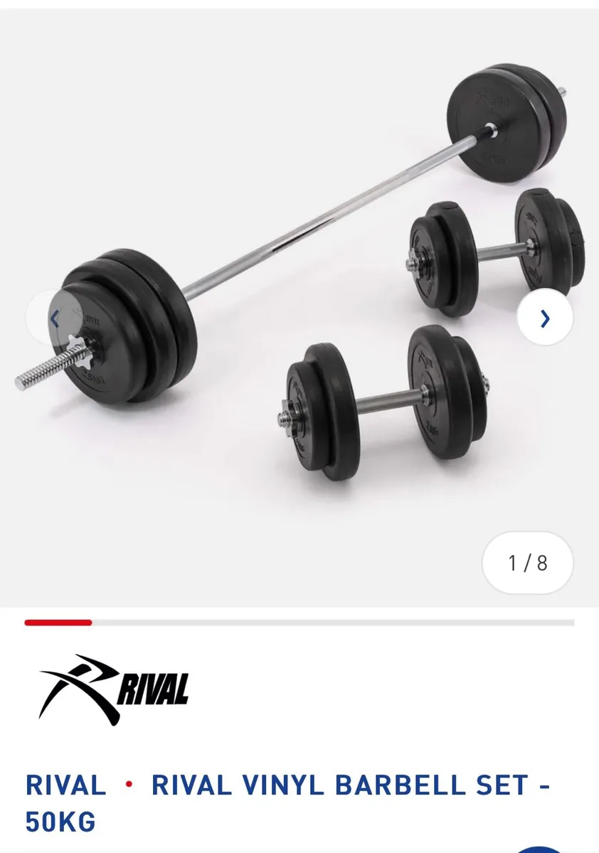 Rival Vinyl Barbell Set 50KG for sale in Co. Galway for 65 on DoneDeal