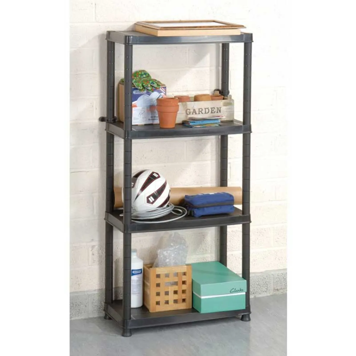 ONLY €25  Draper 4 Tier Plastic Shelving Unit - Image 1