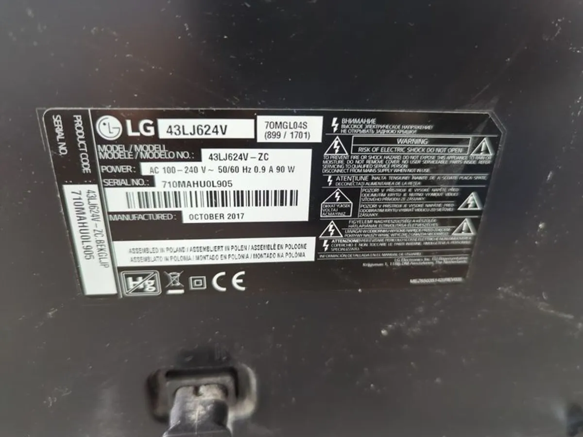 television for sale in Co. Dublin for €150 on DoneDeal