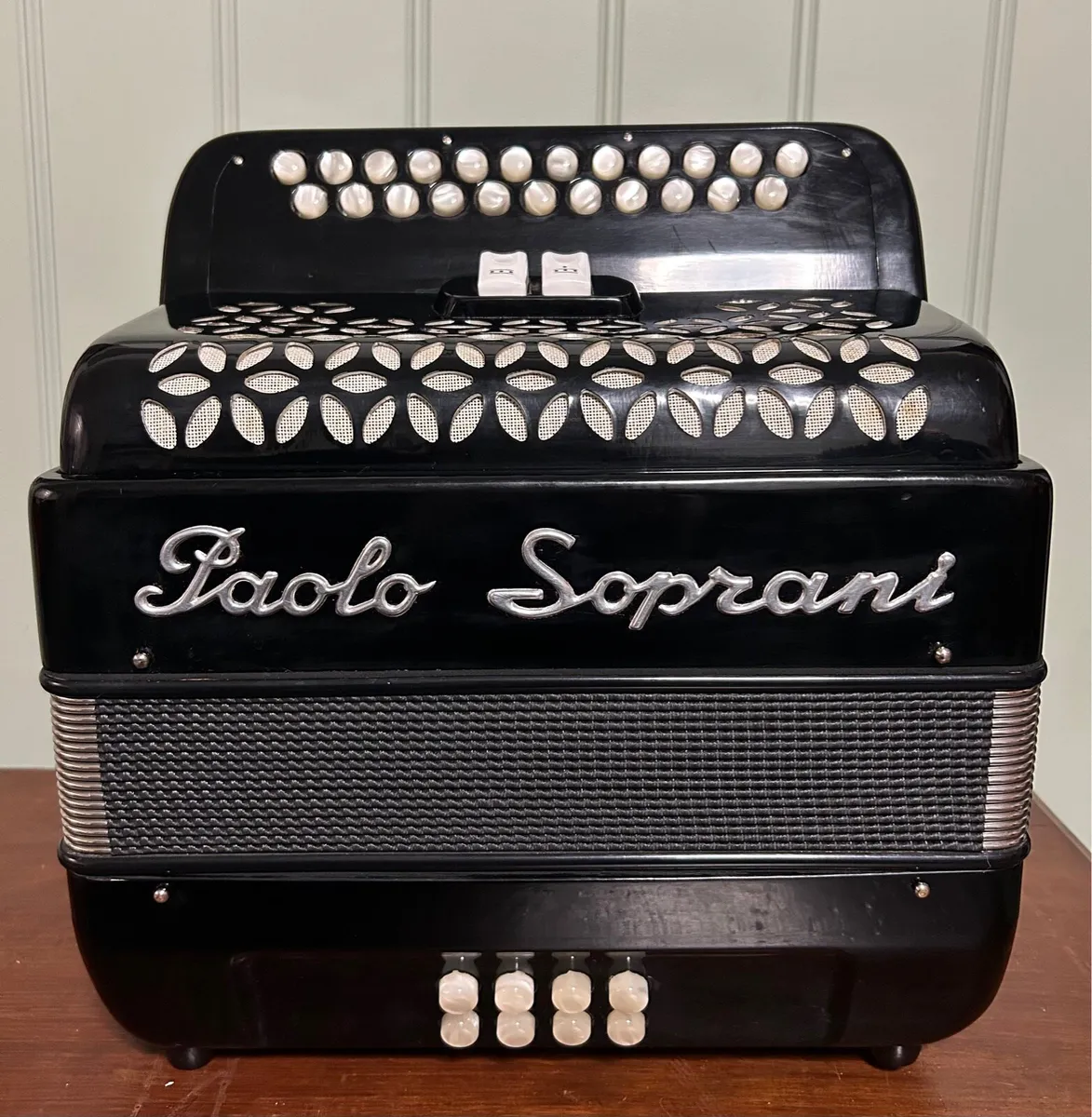 Paolo Soprani B/C 4 Voice 2 Row button accordion - Image 1