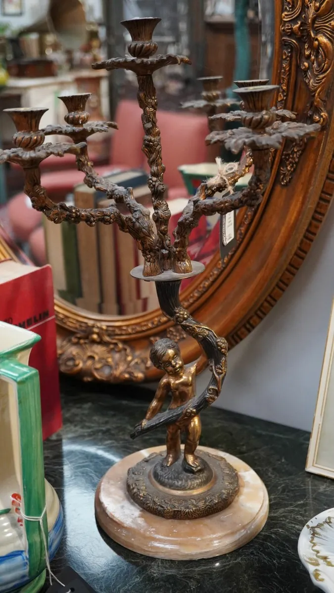 Pair of Antique Spanish Candelabras 45 cm Tall - Image 3
