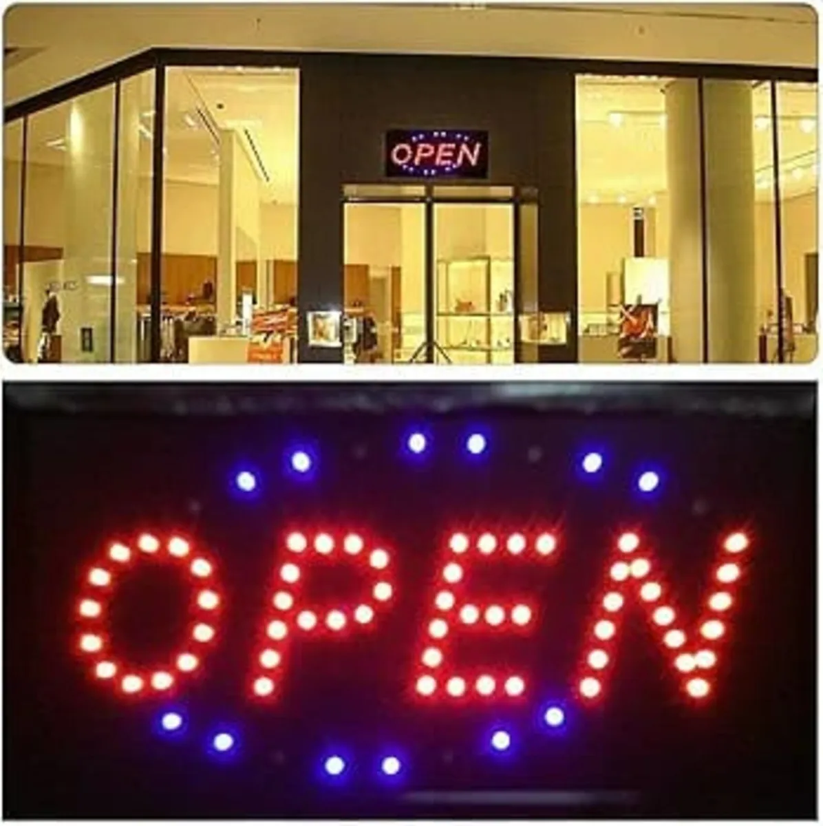 Bright LED Neon Open Shop Sign Light Display Sign for sale in Co