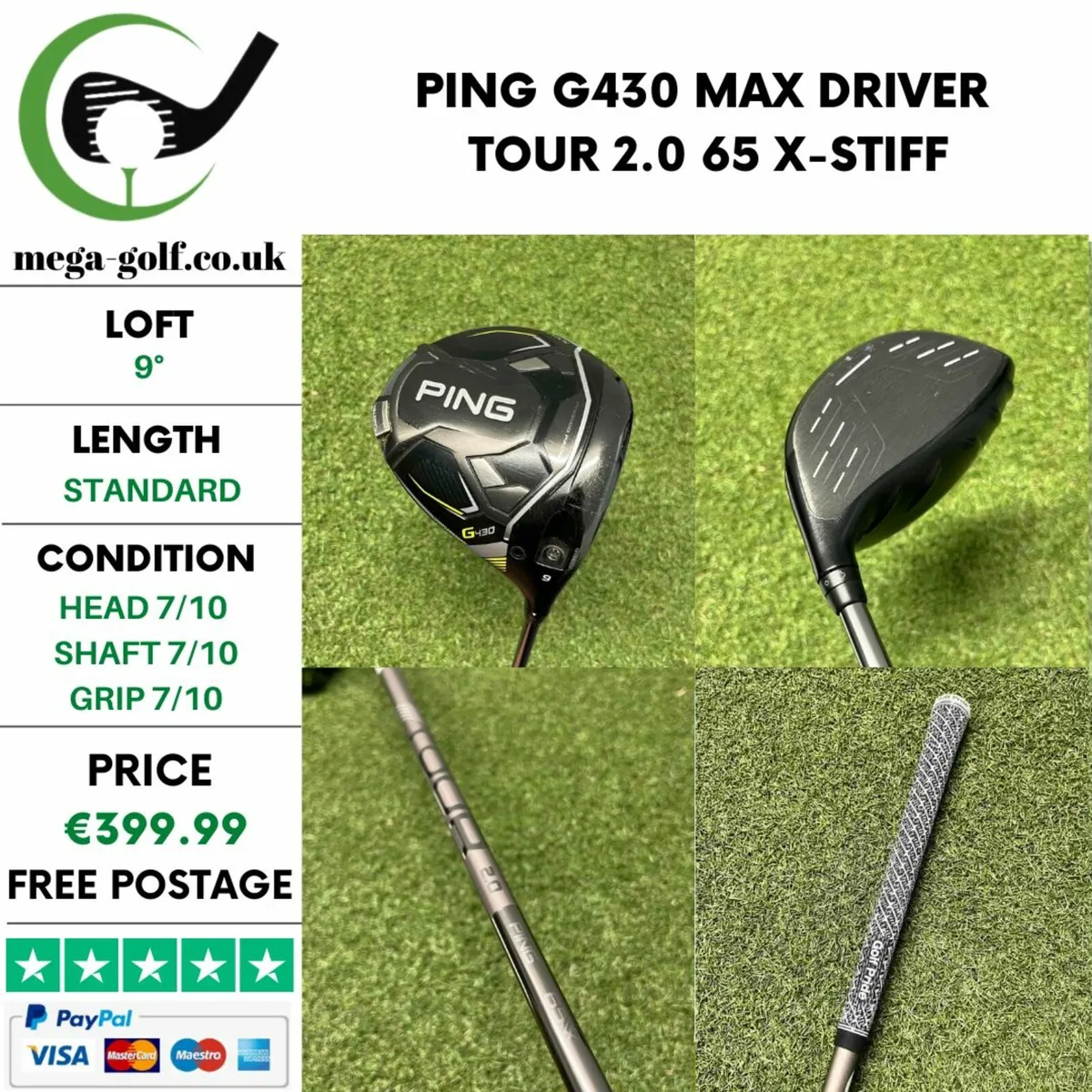 ピン G430 G430 MAX 10K ドライバー PING TOUR 2.0 CHROME 65