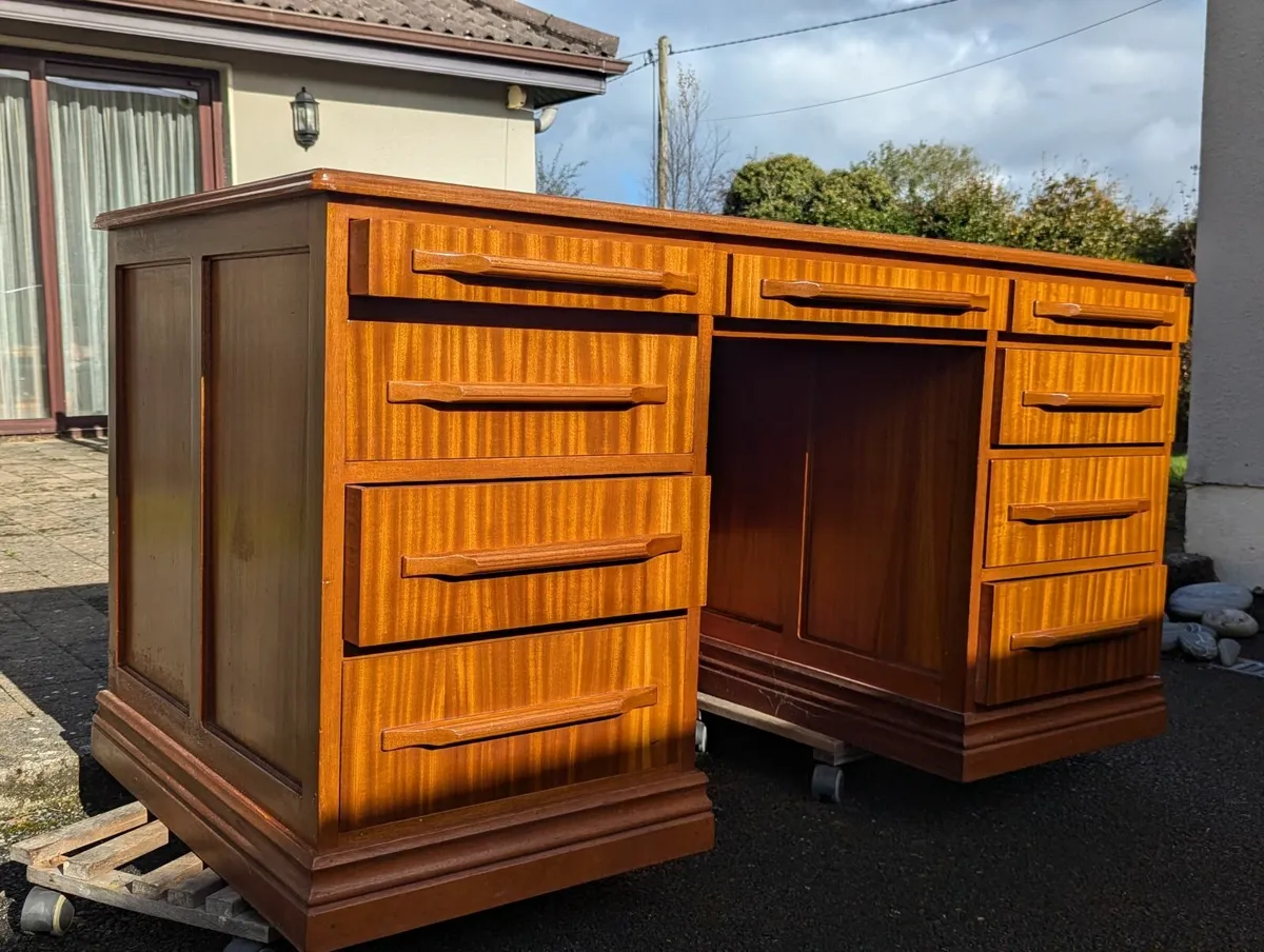 Large wooden desk. for sale in Co. Galway for €150 on DoneDeal