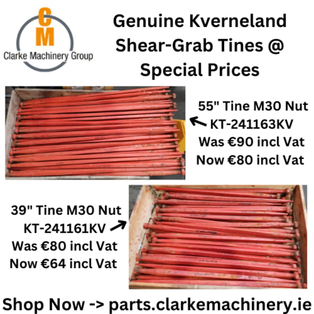 Genuine Kverneland Tines @ Special Prices - BUYNOW