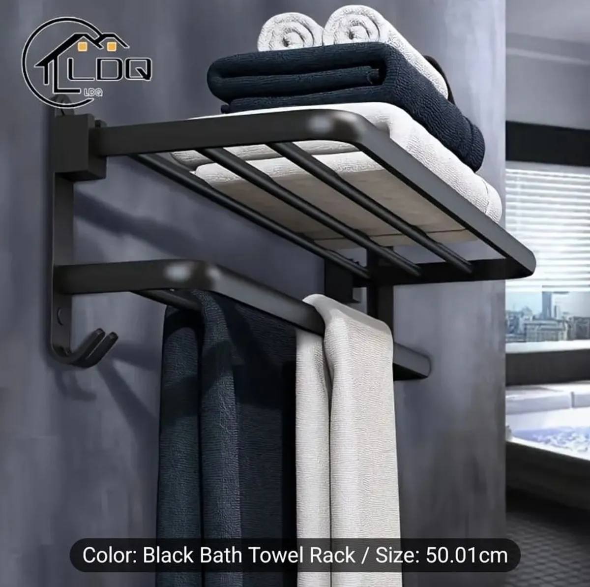 Bathroom wall mounted Towel Rack 1 Piece Aluminum Towel Shelf Self Adhesive Painted Finish Commercial Toilet Bath Towel Organizer Industrial and Scientific Commercial Restroom Equipment for sale in Co...