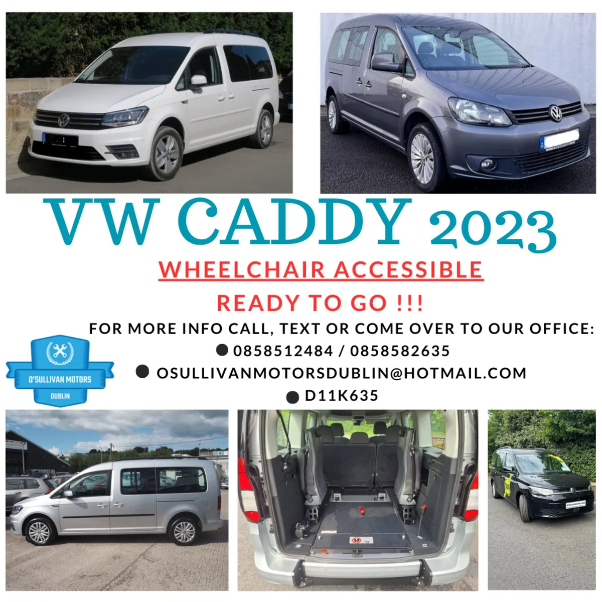 VW Caddy/ 2023/ Wheelchair Access/Taxi Spec - Image 1