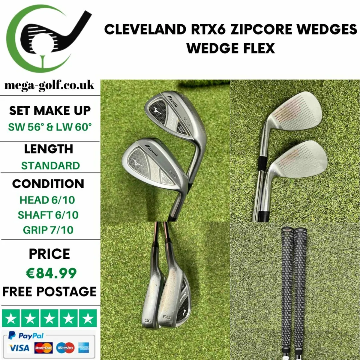 MIZUNO JPX SERIES WEDGE SET SW 56 LW 60 for sale in Co. Tyrone for 84 on DoneDeal