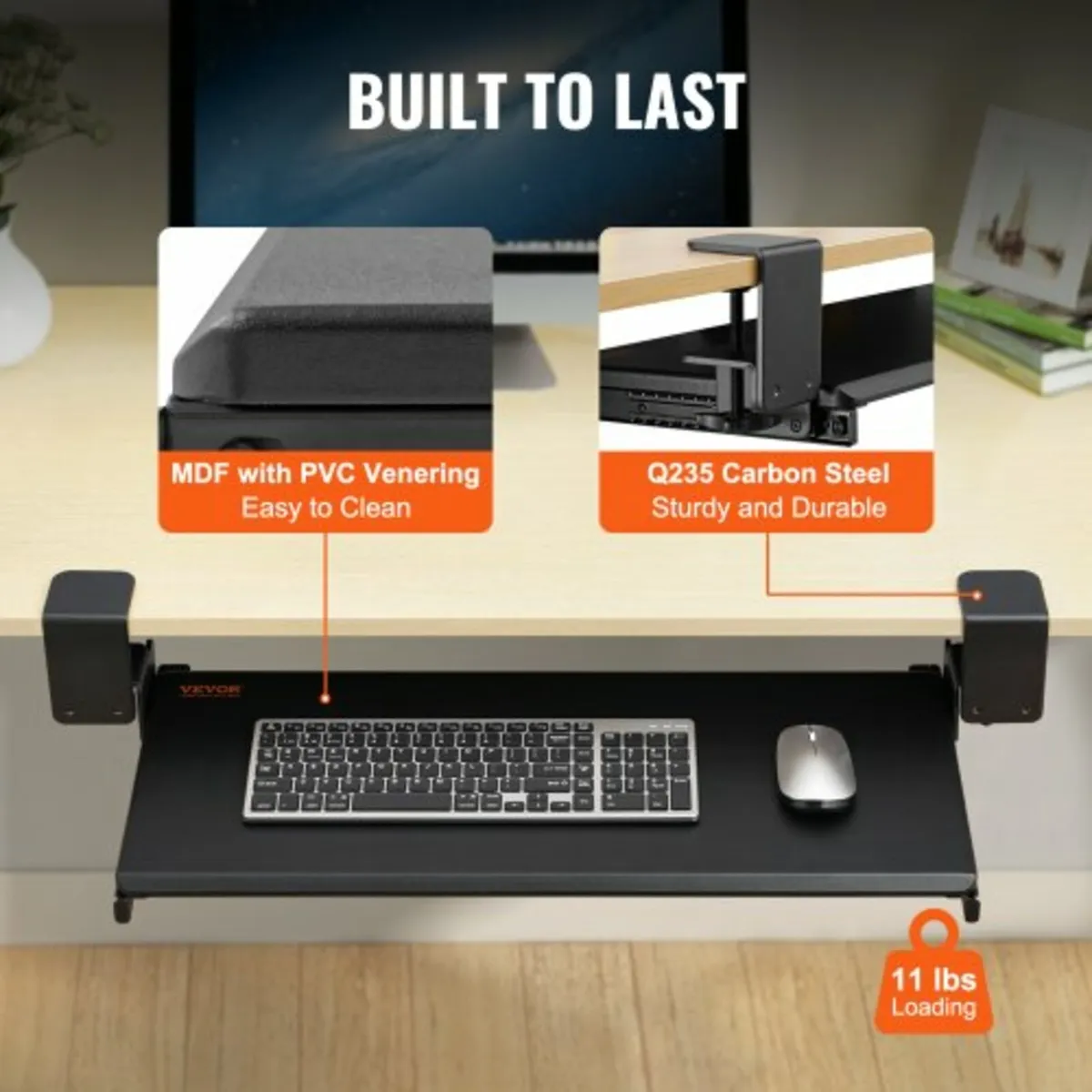 Clamp on Keyboard Tray Under Desk, Desk Keyboard T for sale in Co