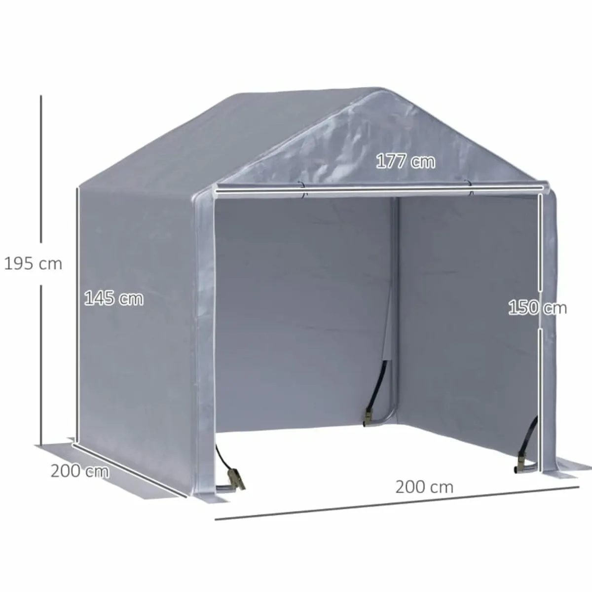 2 x 2m Garden Garage Storage Tent Galvanized Steel for sale in Co
