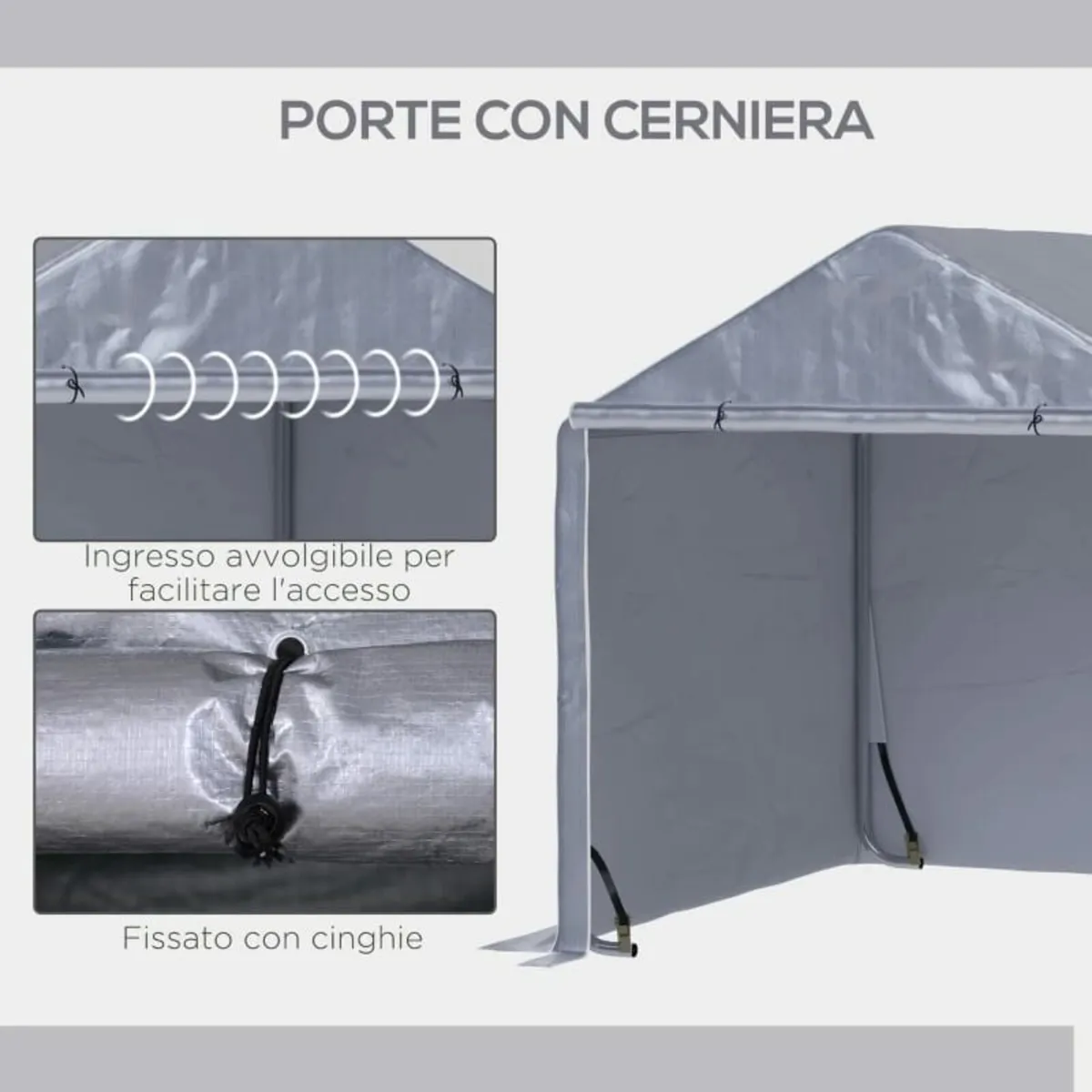 2 x 2m Garden Garage Storage Tent Galvanized Steel for sale in Co. Dublin for €275 on DoneDeal