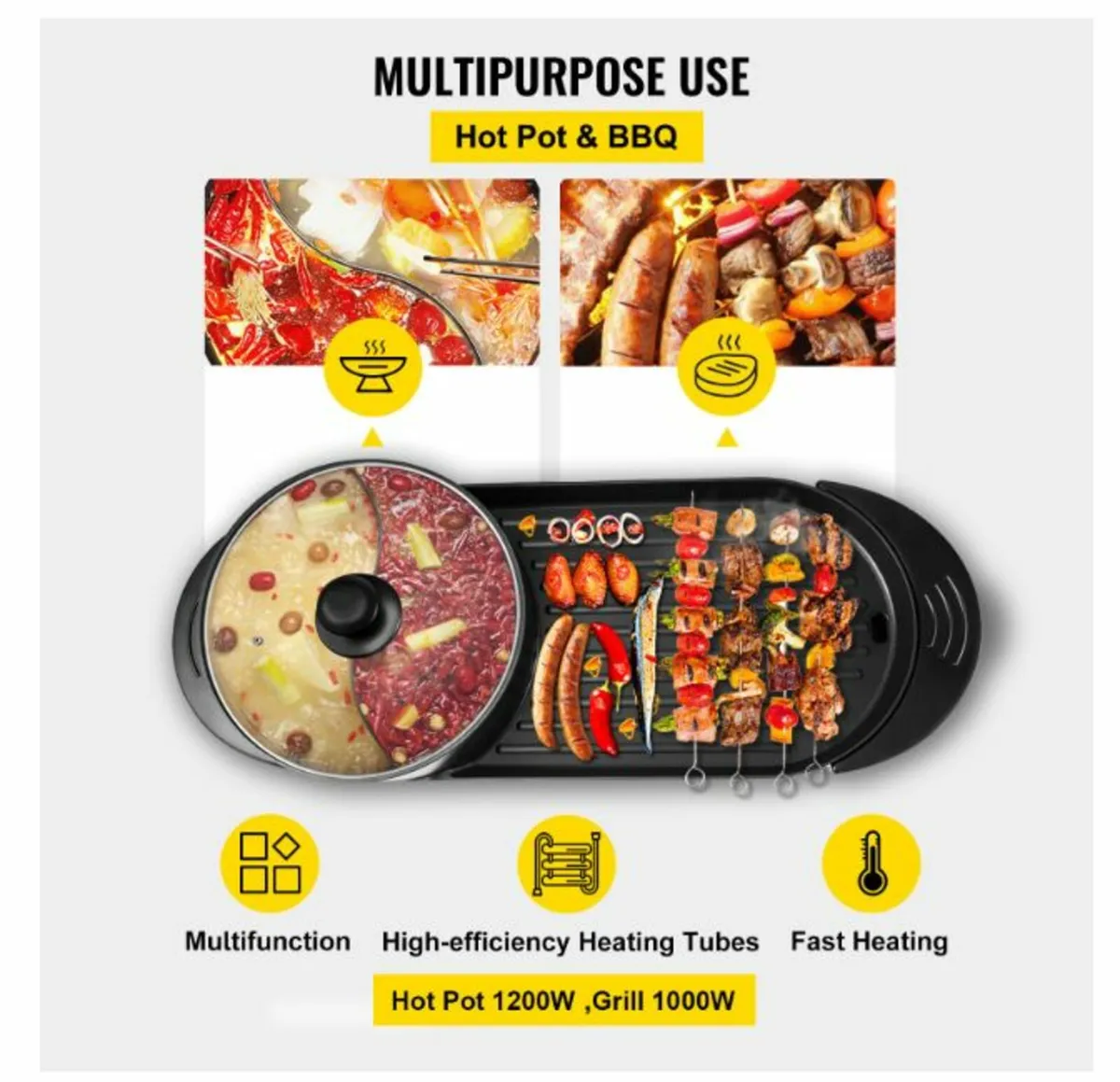 2 in 1 BBQ Pan Grill and Hot Pot for sale in Co. Galway for €115 on