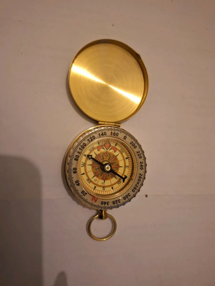 Brass compass - Image 1