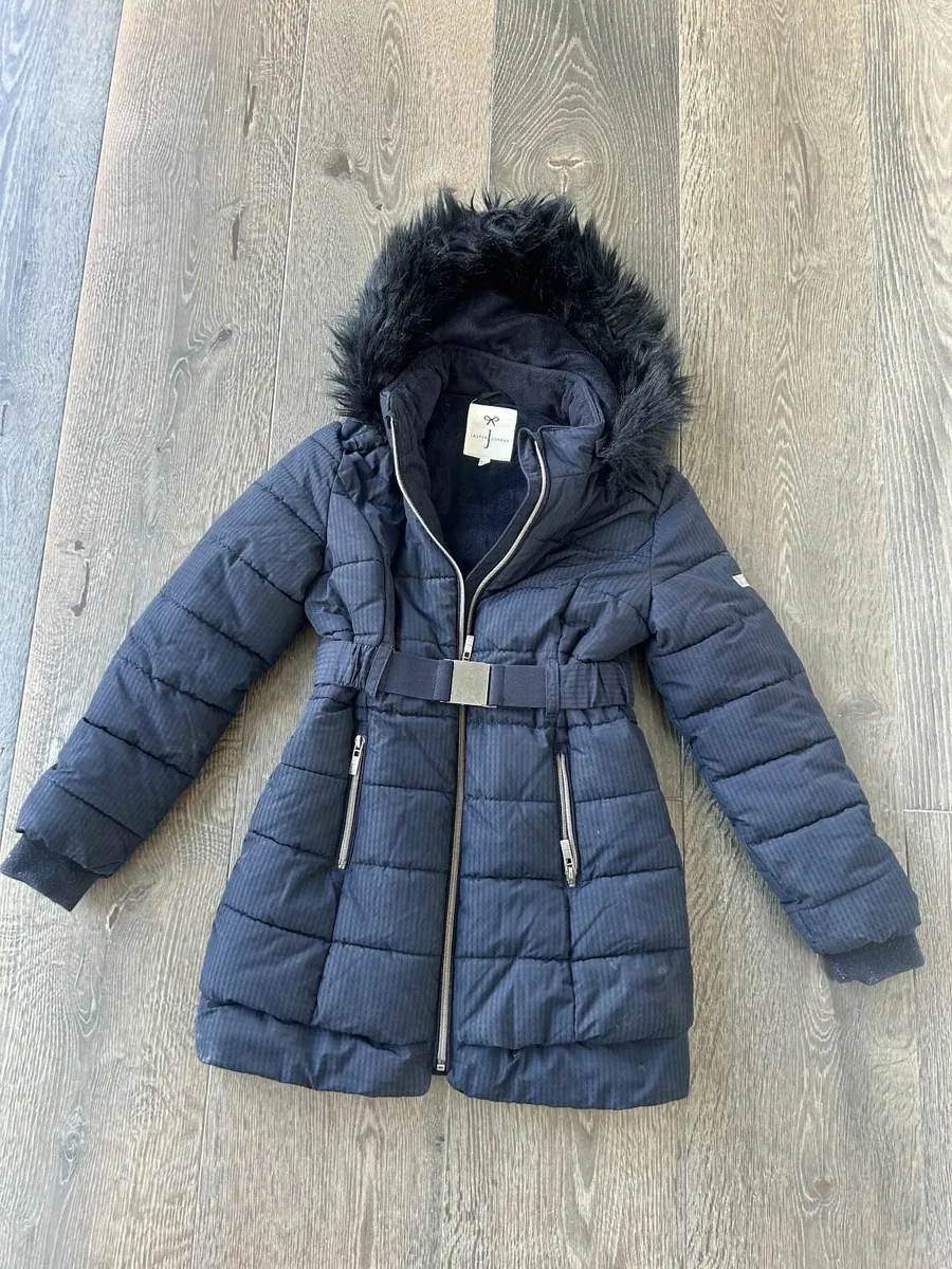 Navy Jasper Conran winter coat - age 9-10 - Image 1