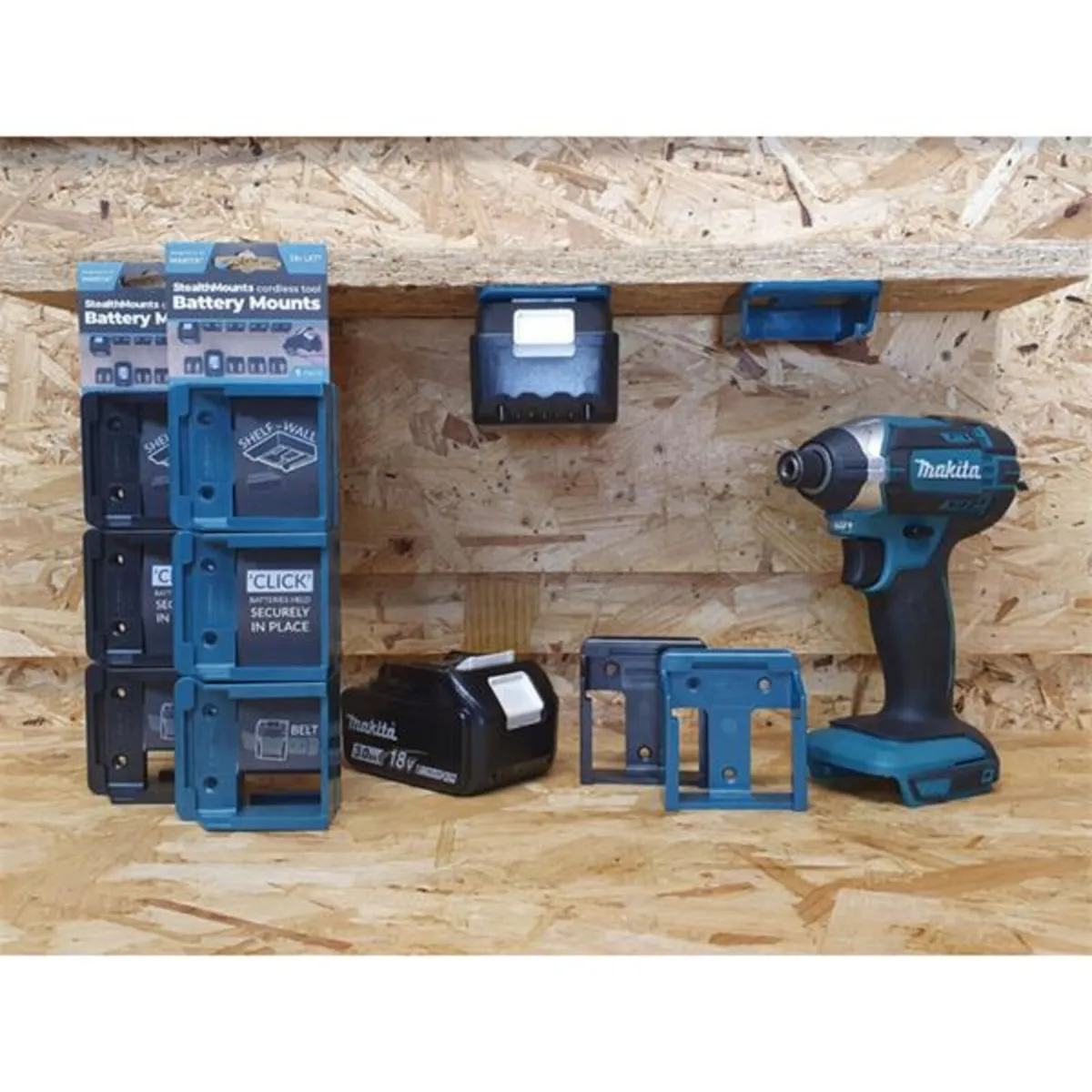 Stealth Mounts Makita 18v Battery Mounts – 6 Pack - Image 2