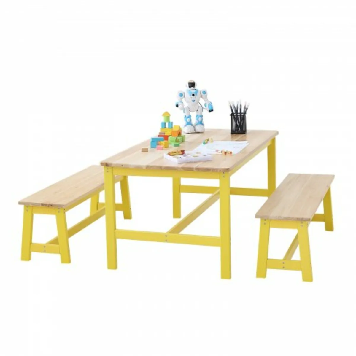 Kids Table and Bench Set Toddler Table and Chair S - Image 1