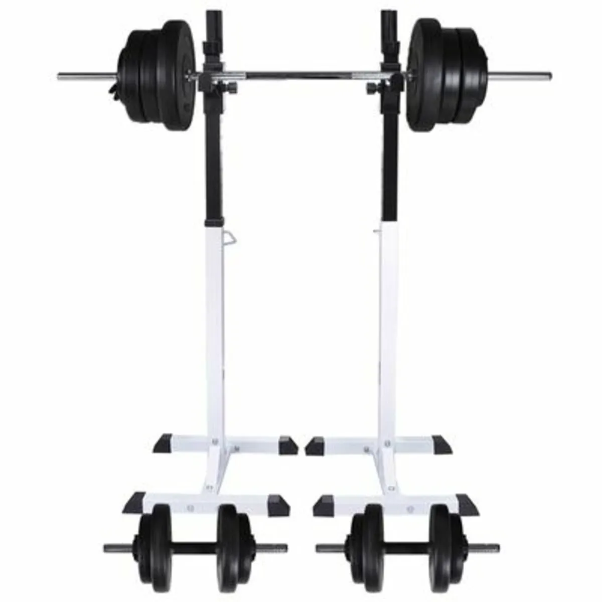 Barbell set with rack for sale hotsell
