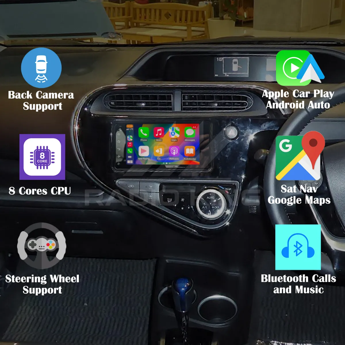 PREMIUM CARPLAY TOYOTA AQUA ANDROID AUTO STEREO - Image 1