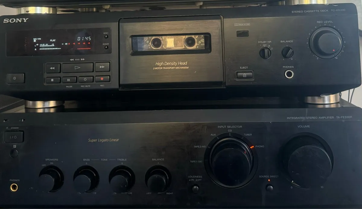 Sony Integrated Amplifier + Cassette deck for sale in Co. Dublin for €