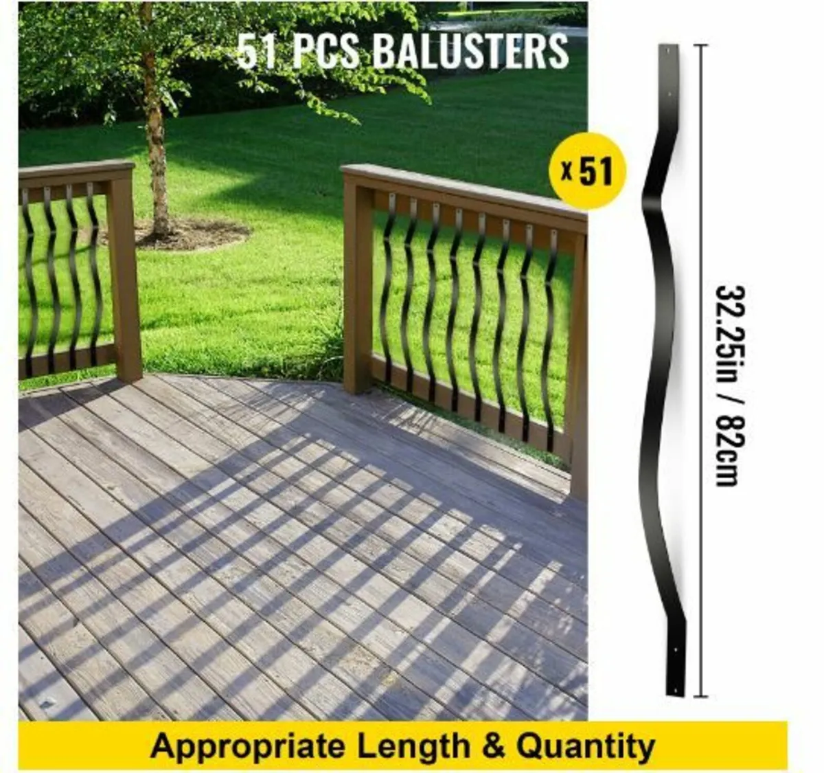 Deck Balusters Metal Deck Spindles 51 Pack for sale in Co. Clare for €