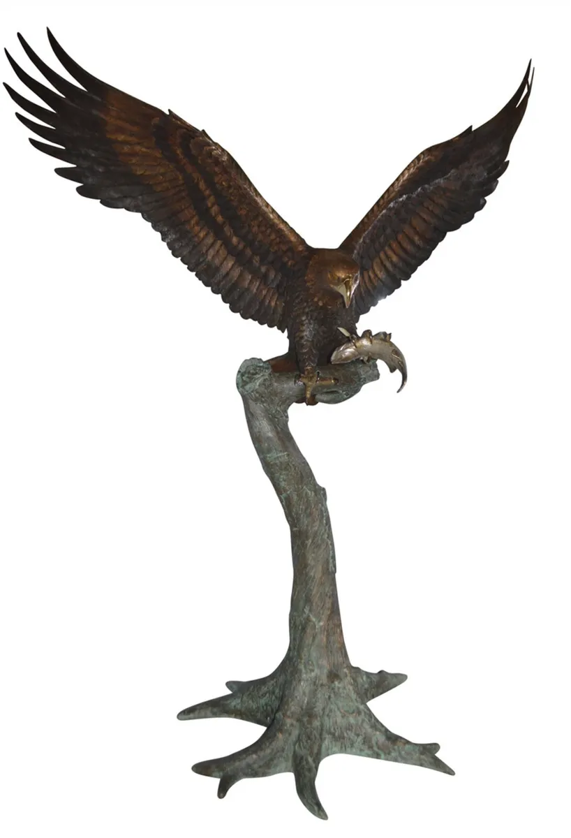 Bronze eagle sculpture - Image 4