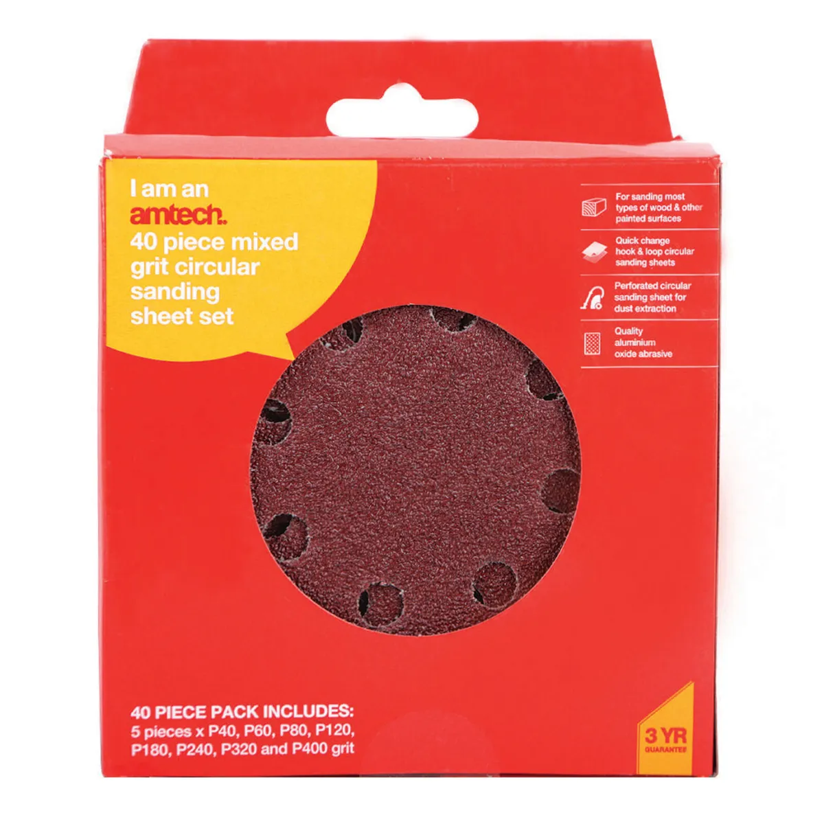 Mixed Grit Circular Sanding Sheet Set – 40pcs - Image 2