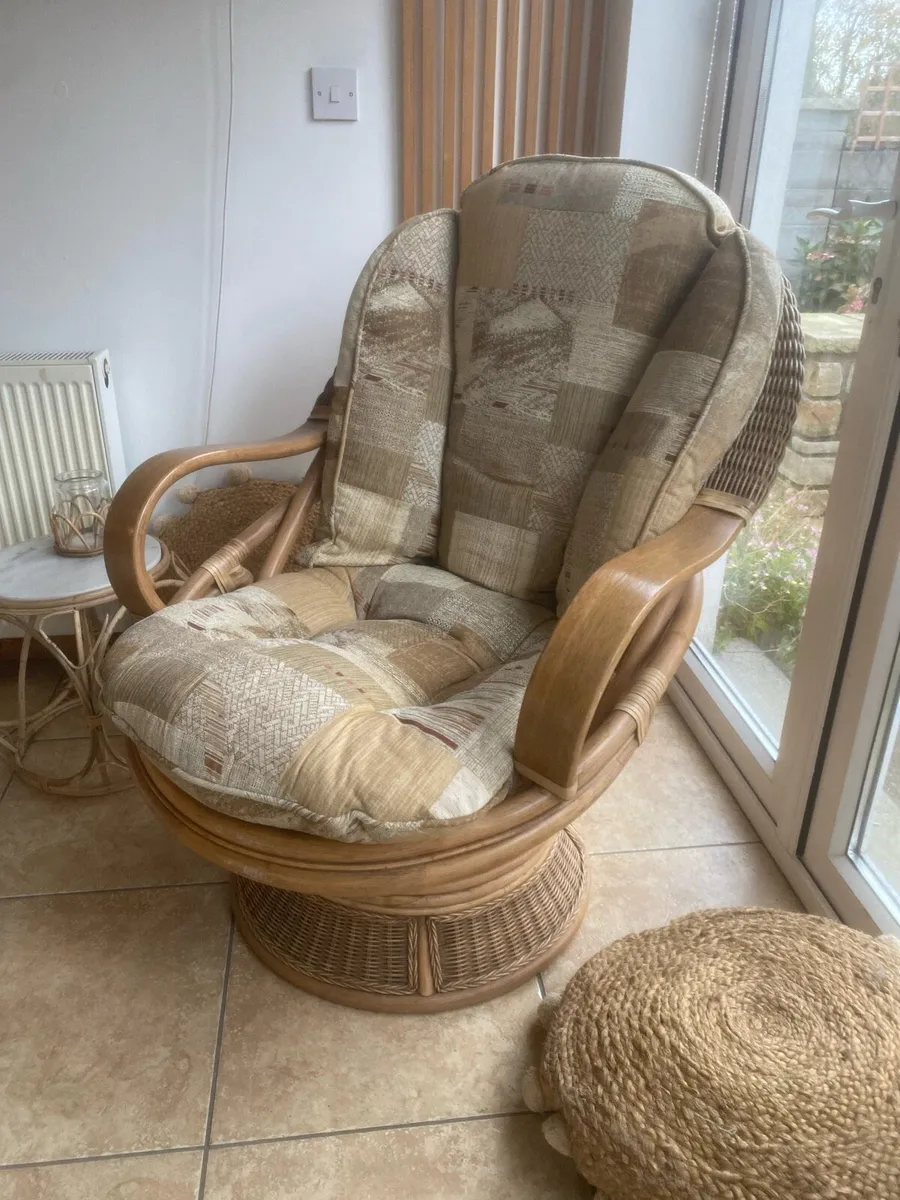 Cane swivel rocking chair for sale in Co. Clare for 200 on DoneDeal