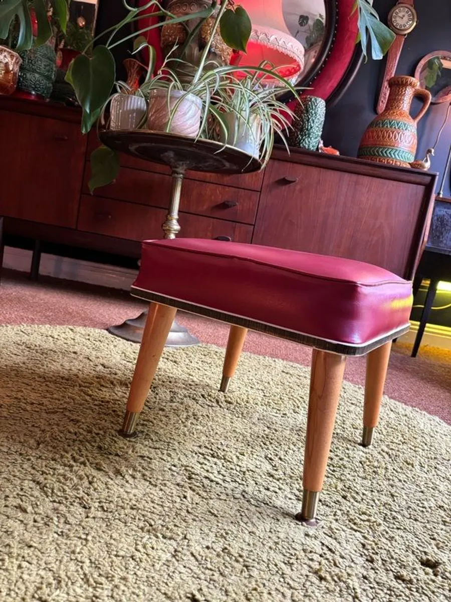 Mid Century Footstool - Image 2