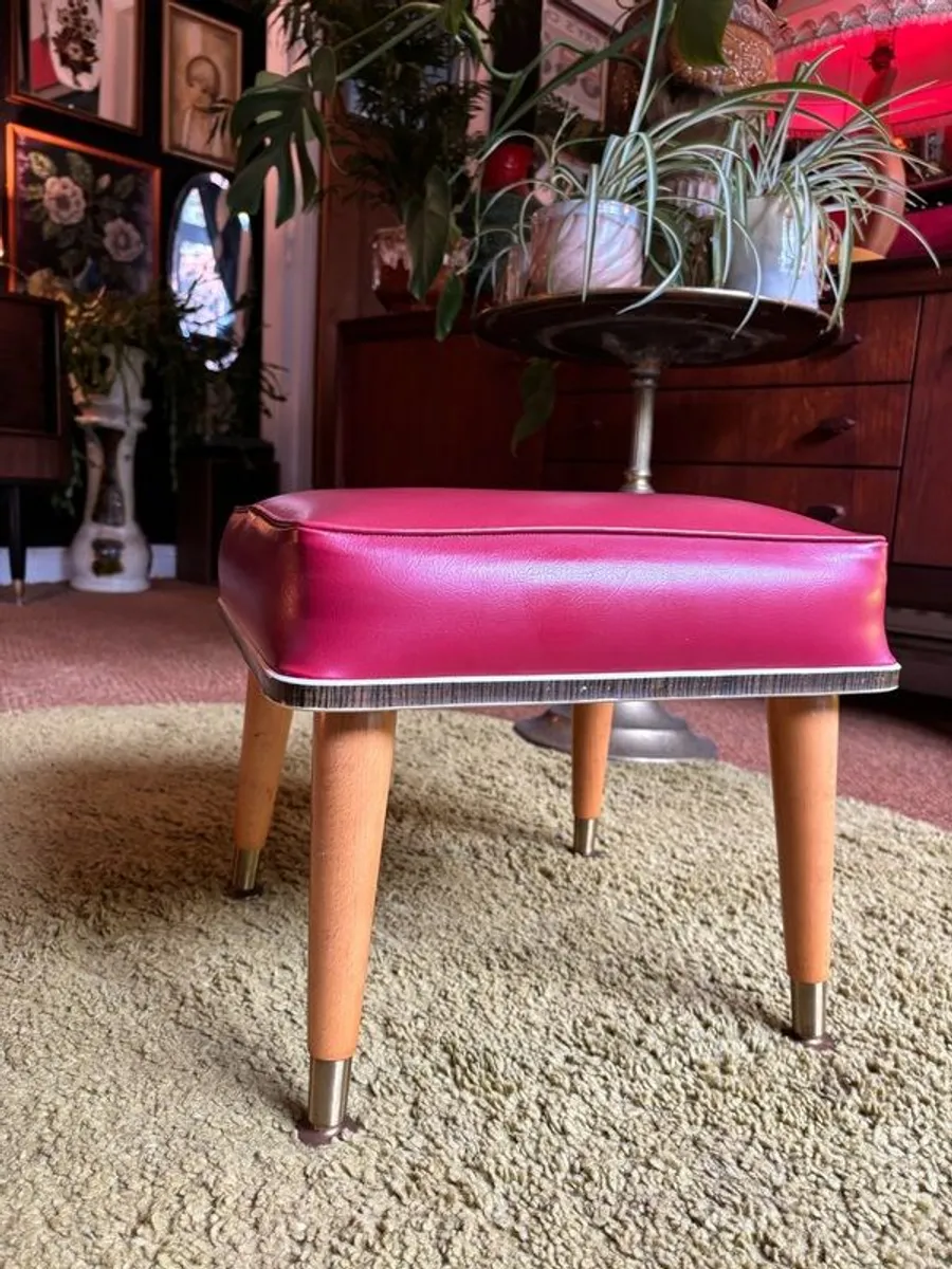 Mid Century Footstool - Image 4