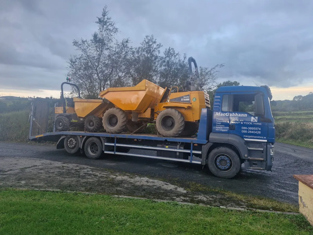 3,6,9 ton dumpers for hire