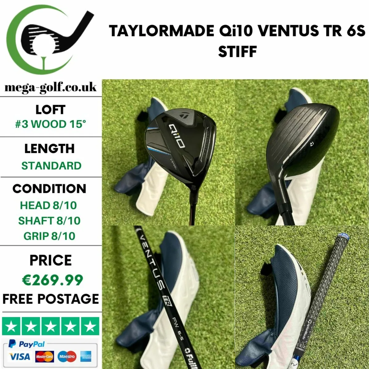 qi10 ドライバー 9° ベンタスTRブラック6s テーラーメイドゴルフ
