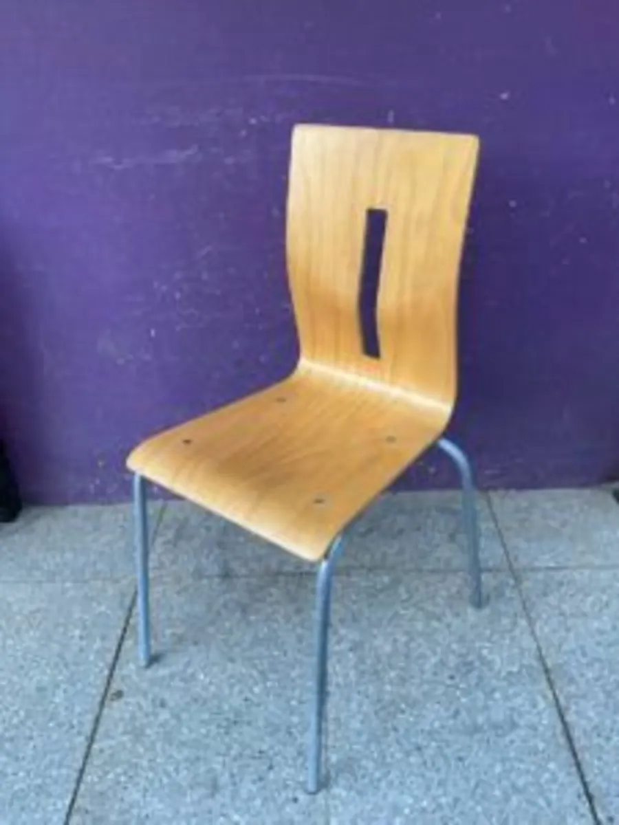 Wooden stacking chair - Image 1