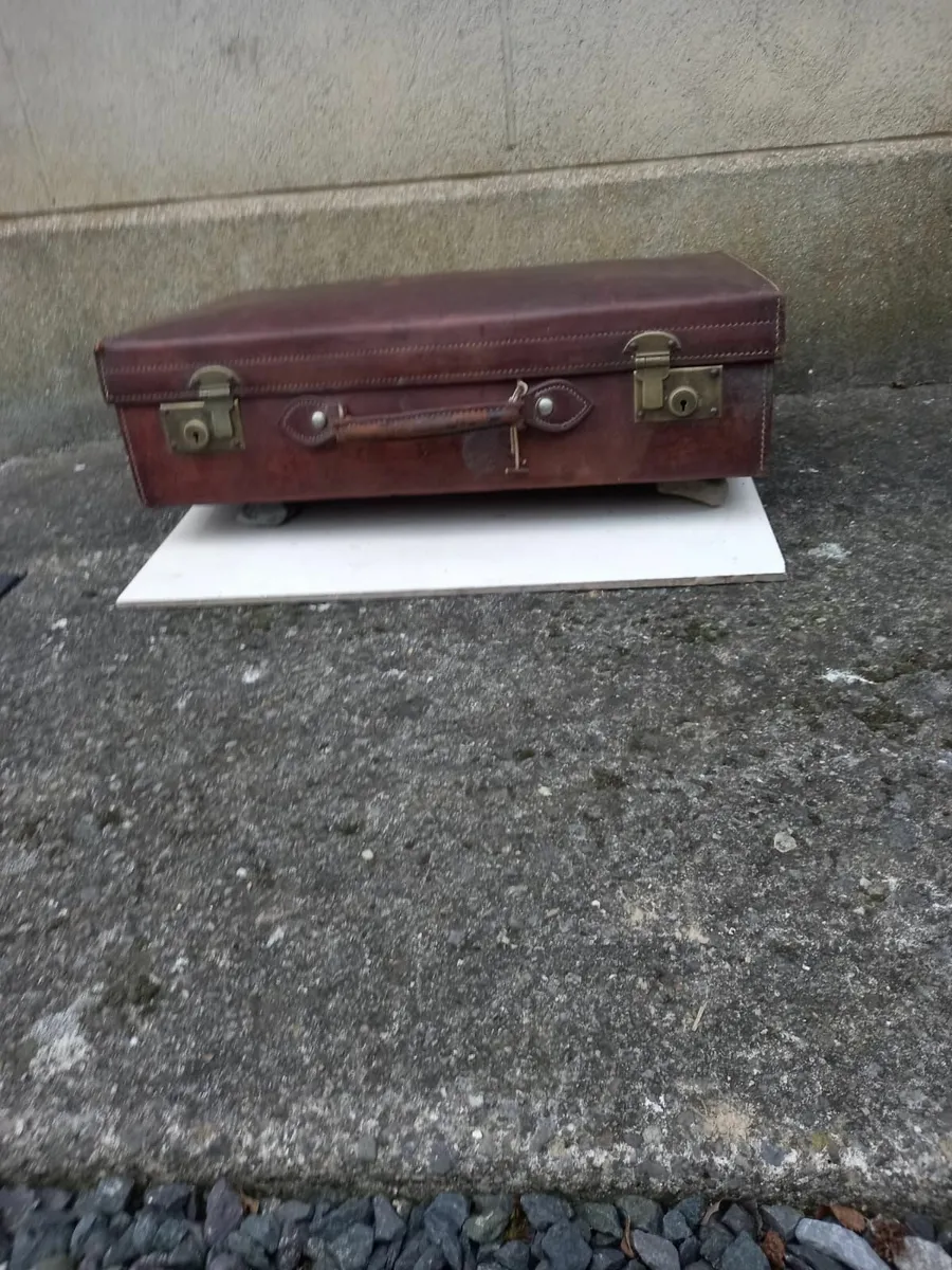 Leather suitcase