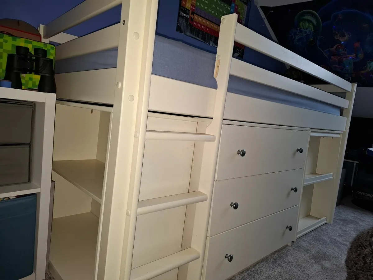 Mid sleeper bed with desk - Image 3