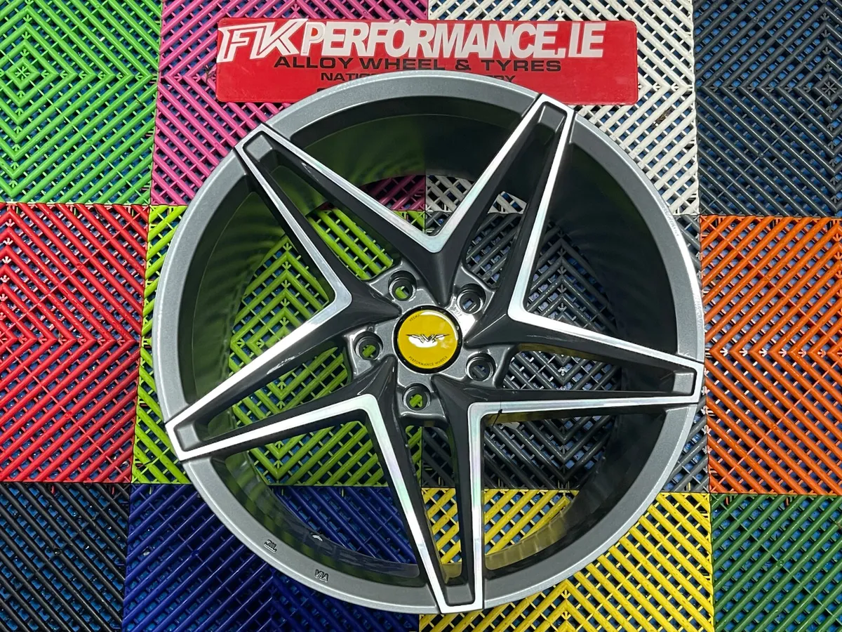 19” veemann vfs46 9.5 & 8.5 grey 5x112 - Image 1