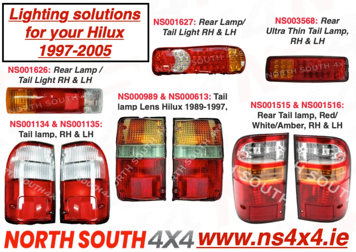 Rear lamps for Toyota Hilux Pre-1997 to 2005 - Image 1