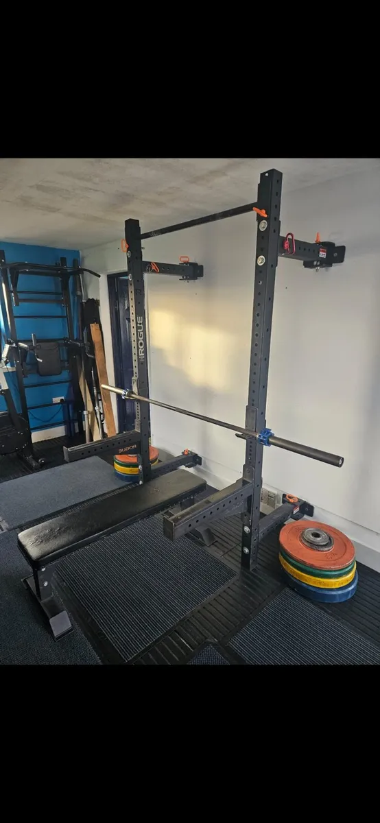 Rogue wall mounted folding squat rack - Image 1